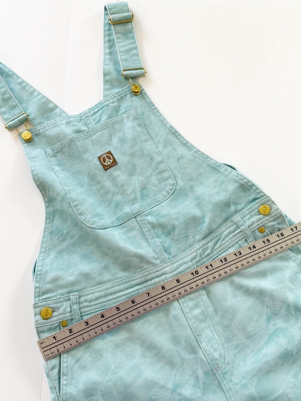 Free People House Of Sunny Overalls Women’s US Sz 4 Pure Shores Ocean Wash - Picture 7 of 13
